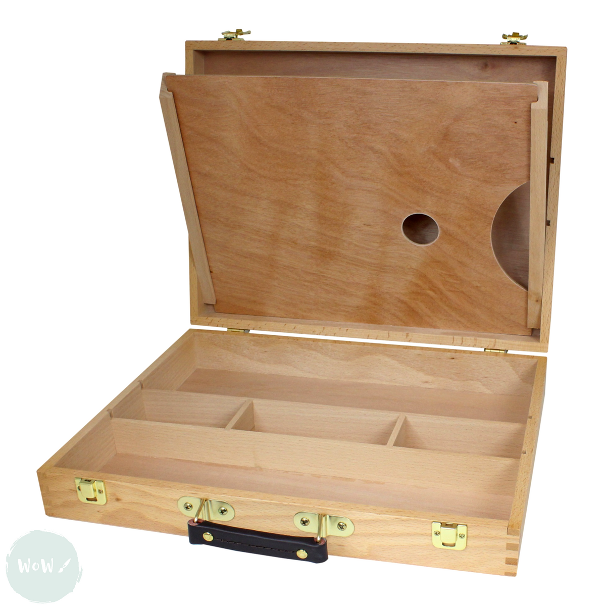 Artists Wooden Storage Box- SKETCH BOX WITH CARRY HANDLE – WoW Art Supplies