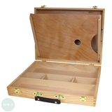 Artists Wooden Storage Box- SKETCH BOX WITH CARRY HANDLE