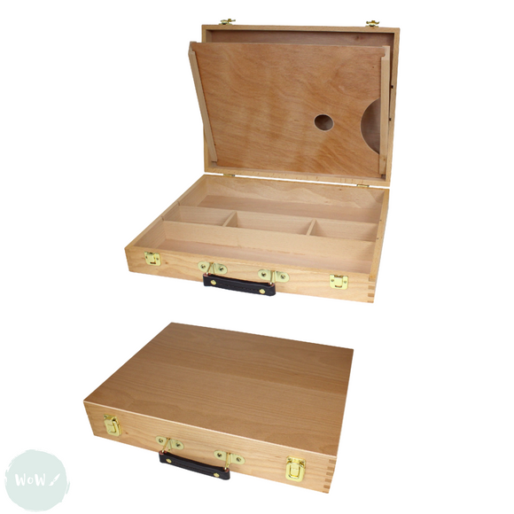 Artists Wooden Storage Box- SKETCH BOX WITH CARRY HANDLE