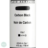 ARTISTS ACRYLIC PAINT - Golden FLUID - 118ml - Carbon Black I