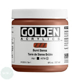 ARTISTS ACRYLIC PAINT - Golden HEAVY BODY -  237ml Pot	Burnt Sienna I