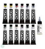 Acrylic Paint Set- Golden OPEN - SLOW DRYING COLOR MIXING SET : 12 x 22ml tubes & 30ml Thinner