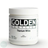 ARTISTS ACRYLIC PAINT - Golden HEAVY BODY -  237ml POT 	Titanium White  I