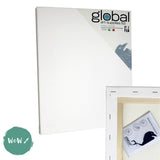 Linen Canvas - White Primed - Standard Depth - GLOBAL ART Belle Arti -  16 x 20" -DISCOUNTED PACK OF 4