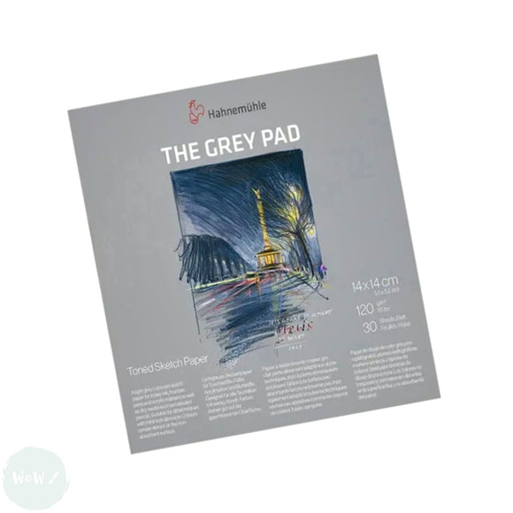 SKETCH / DRAWING PAPER PAD - Toned - Hahnemuhle - The GREY PAD - 120gsm - 14 x 14 cm