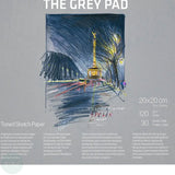 SKETCH / DRAWING PAPER PAD - Toned - Hahnemuhle - The GREY PAD - 120gsm - 20 x 20 cm