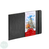 Hardback Watercolour Paper Book - TRAVEL JOURNAL - Hahnemuhle  The WATERCOLOUR BOOK – 200gsm, Fine Grain, A4 LANDSCAPE