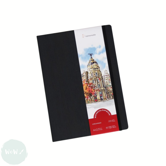 Hardback Watercolour Paper Book - TRAVEL JOURNAL - Hahnemuhle  The WATERCOLOUR BOOK – 200gsm, Fine Grain, A5 PORTRAIT