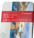 Watercolour Postcard - Hahnemuhle - Metal Tin of 30 - 230gsm - ROUGH Surface