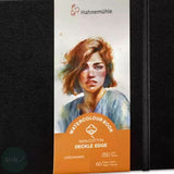 Watercolour Paper - Hardback TRAVEL JOURNAL - Hahnemuhle - 100% COTTON - 250gsm - COLD PRESSED -  Deckle Edge - 205 x 153mm LANDSCAPE