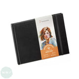 Watercolour Paper - Hardback TRAVEL JOURNAL - Hahnemuhle - 100% COTTON - 250gsm - COLD PRESSED -  Deckle Edge - 153 x 103mm LANDSCAPE