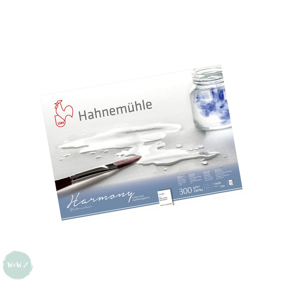 Watercolour Paper - BLOCK -  Hahnemuhle - HARMONY - 300gsm / 140lb - Rough - 10 x 14