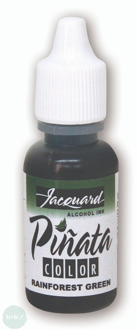 ALCOHOL INK - Jacquard PINATA -  14.79ml (1/2 US fl oz) - 	023 RAINFOREST GREEN