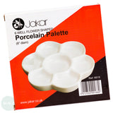 Ceramic Palette- 7 WELL - Porcelain - 6" FLOWER