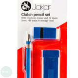 MECHANICAL CLUTCH PENCIL - Jakar - 2mm – HOLDER & LEADS - 12 x HB & Eraser