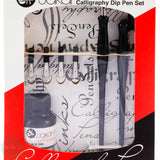 Dip Pen Calligraphy Pen Set - JAKAR 8401 - TWO HANDLES, SIX NIBS & INK