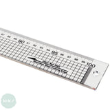 Rules/Rulers – MEASURING & CUTTING -  Clear Acrylic with metal cutting edge 100cm (1 Metre)