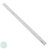 Rules/Rulers – MEASURING & CUTTING -  Clear Acrylic with metal cutting edge 100cm (1 Metre)
