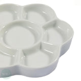 Ceramic Palette- 7 WELL - Porcelain - 6" FLOWER