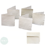 Watercolour Paper Blank Greeting Cards & Envelopes - 15 x 15 cm SQUARE hand made paper PACK of 5