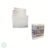 CONCERTINA PAPER - ZIG-ZAG CARDS - 5 Pack - KHADI 210gsm – 75 x 75 mm