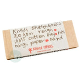 Hardback Watercolour Paper Book - SQUARE BOUND - Khadi 100% cotton handmade Artists’ paper - PANORAMIC - 210gsm, 210gsm - ROUGH - 13 x 32 cm