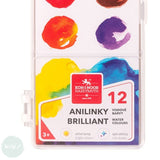 Watercolour Paint Sets - Koh-I-Noor - BRILLIANT Watercolour  - 12 Colours