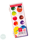 Watercolour Paint Sets - Koh-I-Noor - BRILLIANT Watercolour  - 12 Colours