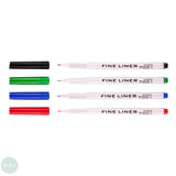 WATER-SOLUBLE Pen - KOH-I-NOOR -7001 - 4 x Assorted - 0.3