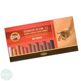 Soft Pastels Sets - Koh-i-Noor Toison D'or ROUND - BROWNS 12
