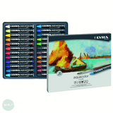 Oil Pastel Set - Lyra AQUACOLOR Water-soluble Wax Crayons Tin of 24