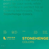 DRAWING PAPER PAD - Legion Paper - STONEHENGE - 15 sheets 250gsm - 11  x 14” MIXED colours (colors)