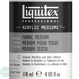 Acrylic Mediums - LIQUITEX Professional - FABRIC MEDIUM - 118ml