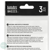 BRUSH SET - Acrylic - LIQUITEX Basics - HOG SPALTER BRUSHES - 3 Assorted Pack