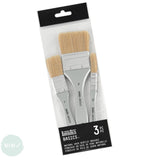 BRUSH SET - Acrylic - LIQUITEX Basics - HOG SPALTER BRUSHES - 3 Assorted Pack