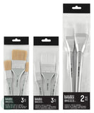 BRUSH SET - Acrylic - LIQUITEX Basics - HOG SPALTER BRUSHES - 3 Assorted Pack