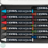 Oil Pastel Set - Lyra AQUACOLOR Water-soluble Wax Crayons Tin of 12