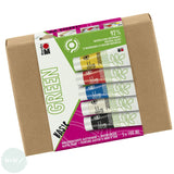 PAINT SET - Water-based - ALKYD - Marabu GREEN - BASIC - 5 x 100ml tubes