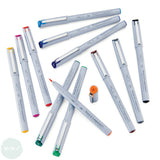 Fineliner Pigment Pen Set - ROYAL Graphic Microbrush - 12 Assorted pack