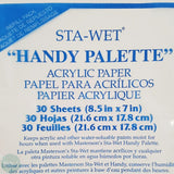 ACRYLIC STAY WET PALETTE - Masterson STA-WET - Handy Palette - ACRYLIC PAPER REFILLS (30)