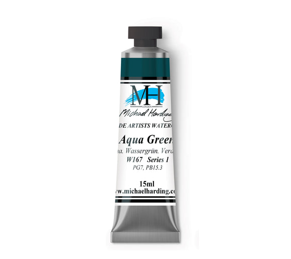 ARTISTS WATERCOLOUR TUBE- 15ml - MICHAEL HARDING - 	Aqua Green