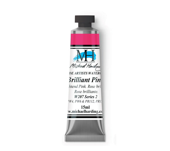 ARTISTS WATERCOLOUR TUBE- 15ml - MICHAEL HARDING - 	Brilliant Pink