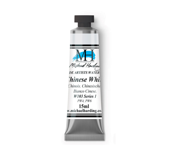 ARTISTS WATERCOLOUR TUBE- 15ml - MICHAEL HARDING - 	Chinese White