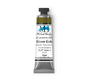 ARTISTS WATERCOLOUR TUBE- 15ml - MICHAEL HARDING - 	Green Gold