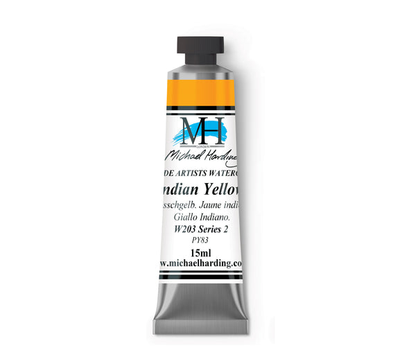 ARTISTS WATERCOLOUR TUBE- 15ml - MICHAEL HARDING - 	Indian Yellow