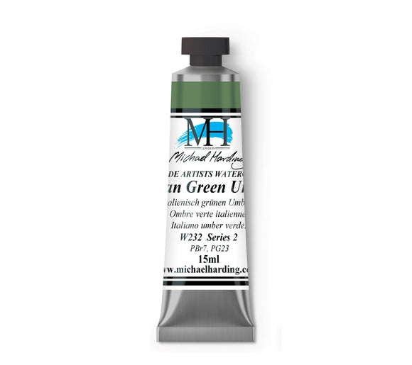 ARTISTS WATERCOLOUR TUBE- 15ml - MICHAEL HARDING - 	Italian Green Umber