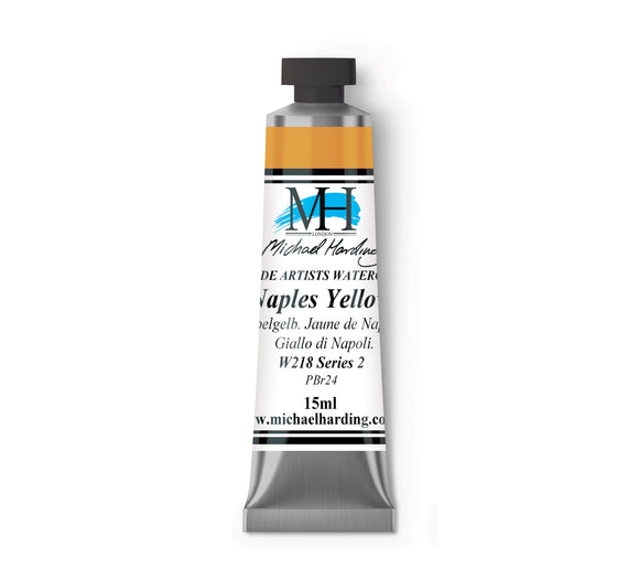 ARTISTS WATERCOLOUR TUBE- 15ml - MICHAEL HARDING - 	Naples Yellow