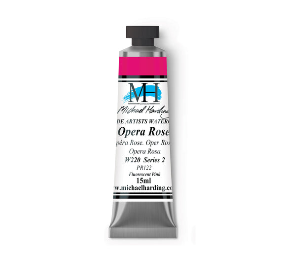 ARTISTS WATERCOLOUR TUBE- 15ml - MICHAEL HARDING - 	Opera Rose