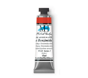 ARTISTS WATERCOLOUR TUBE- 15ml - MICHAEL HARDING - 	Orange Benzimidazolone