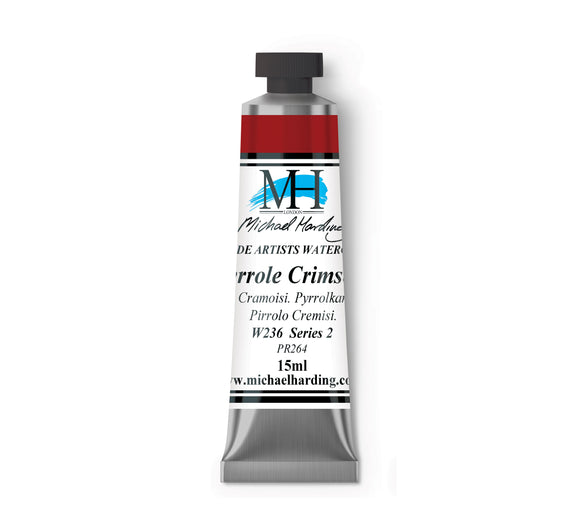 ARTISTS WATERCOLOUR TUBE- 15ml - MICHAEL HARDING - 	Pyrrole Crimson